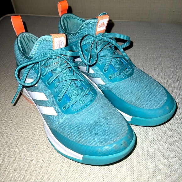 Adidas CrazyFlight Mid Indoor Sports Volleyball  Sneakers Size 6.5 Pulse Blue - Picture 1 of 11